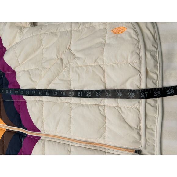 FP Movement x Hatch Cream Chevron Insulated Jacket Front Pockets Medium (8-10) - Picture 11 of 12